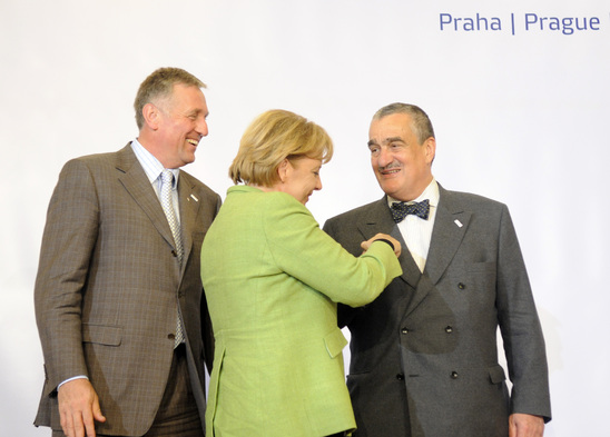 Topolánek, Merkel, Schwarzenberg 