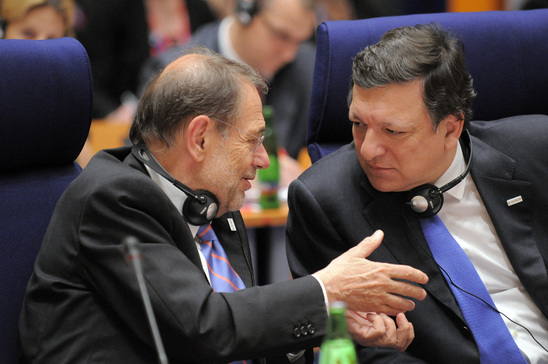 Javier Solana, José Barroso 